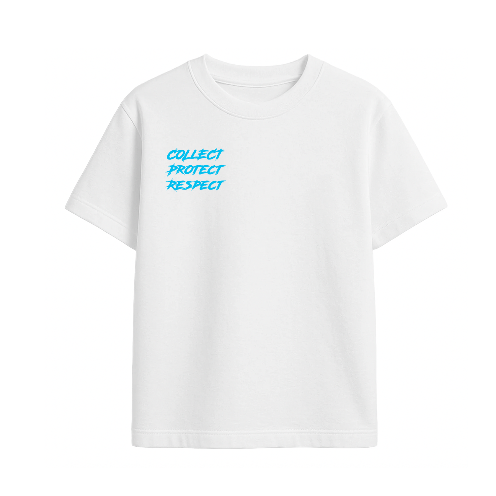 T-Shirt - ART RUNS NOW - (White & Blue)