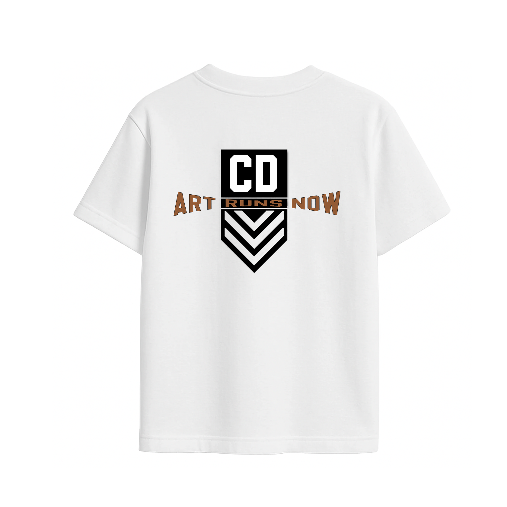 T-Shirt - ART RUNS NOW - (White Mocha)