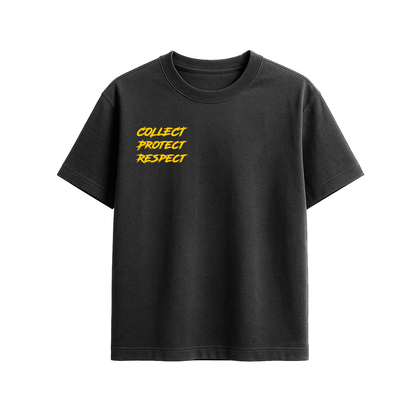 T-Shirt - ART RUNS NOW - (Black & Yellow)